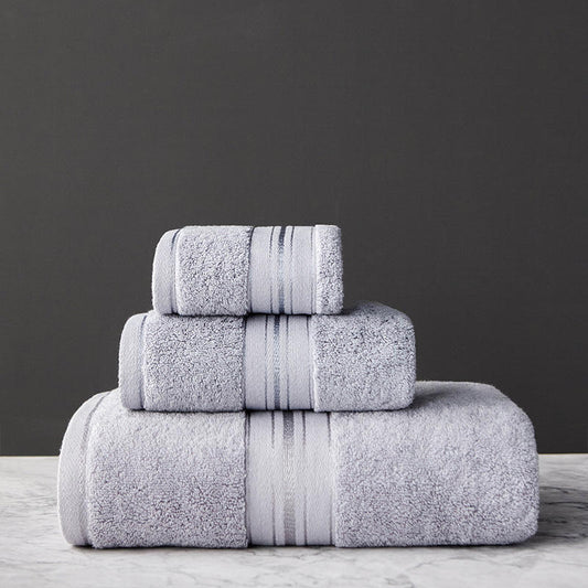 Pure Color Thick Cotton Bath Towel