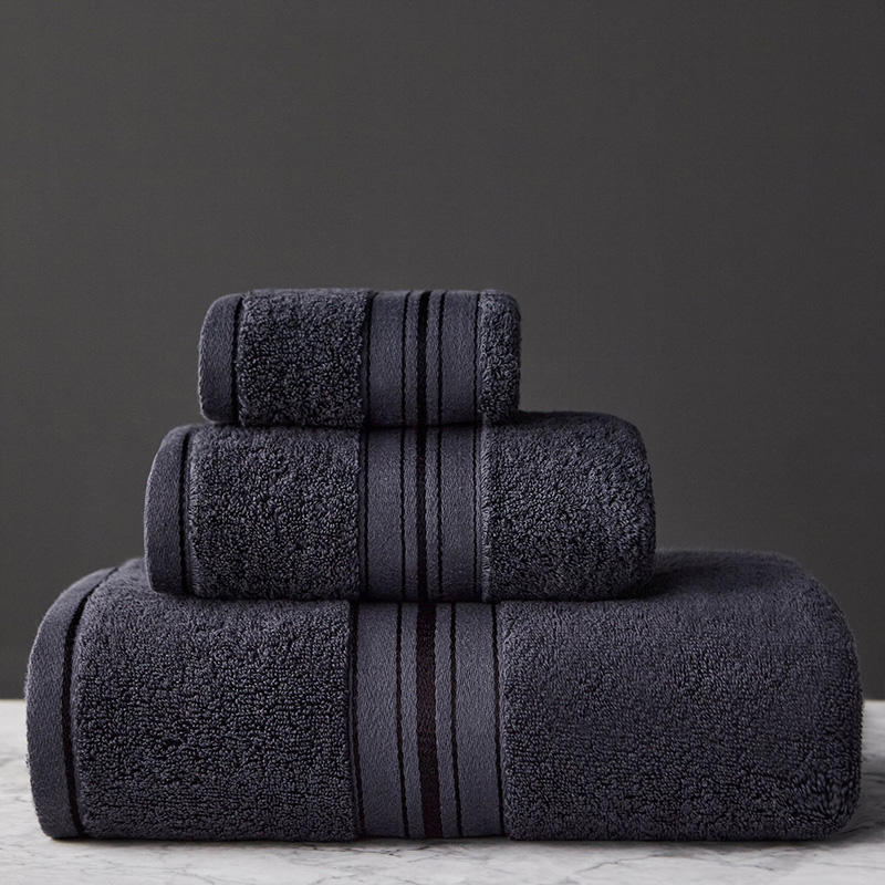 Pure Color Thick Cotton Bath Towel