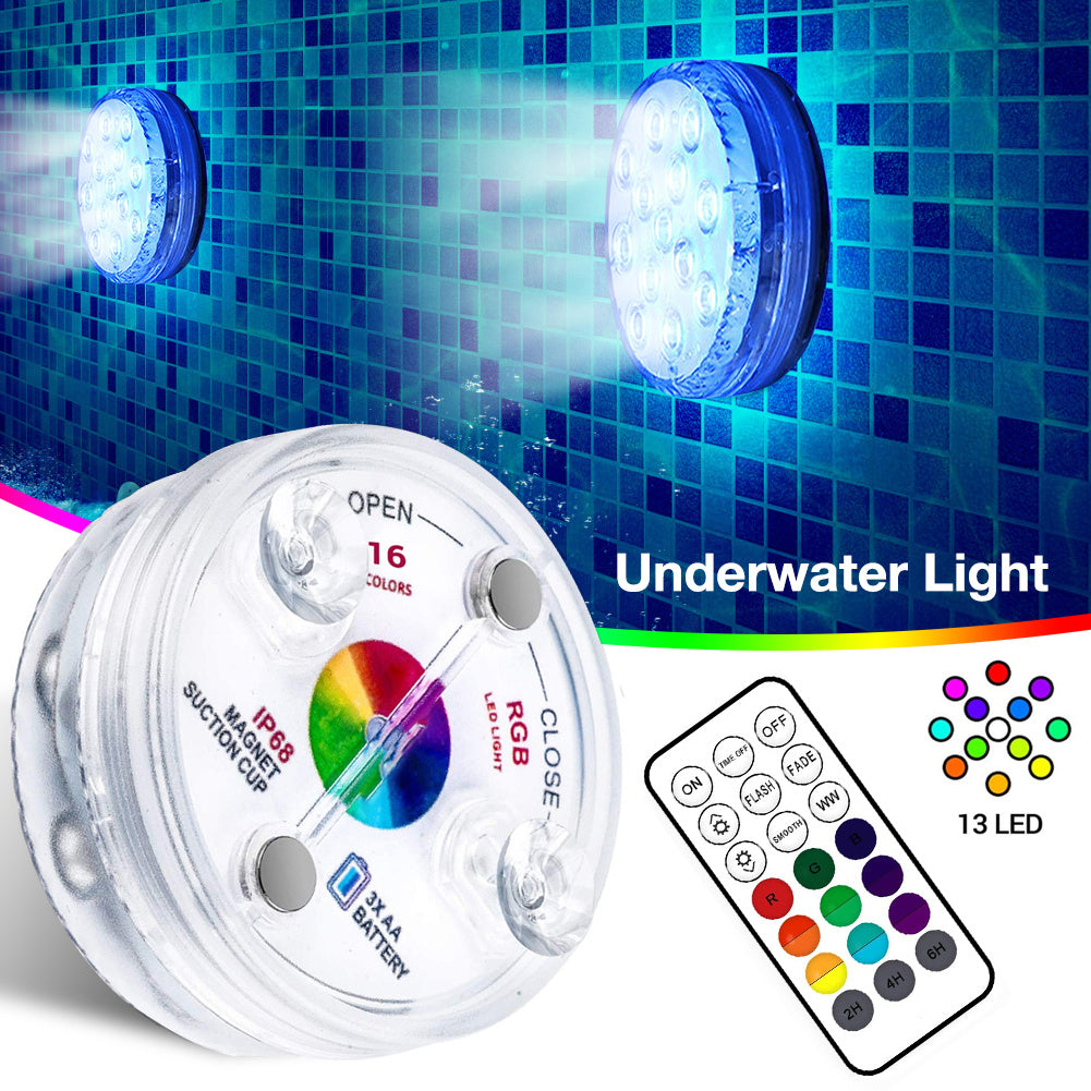 13 Led Submersible Light for Swimming Pools and Garden Fountains