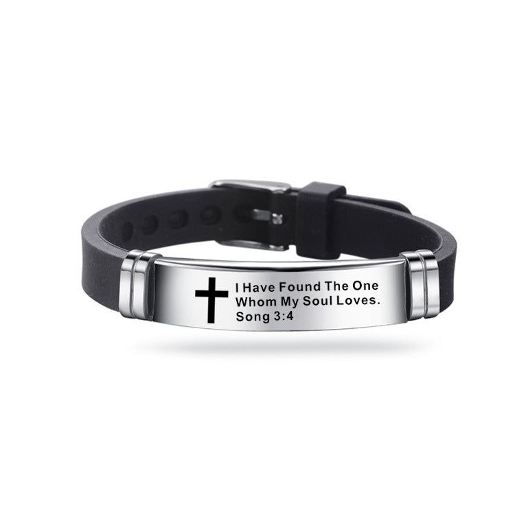 Christian Bible Cross Scripture Bracelet