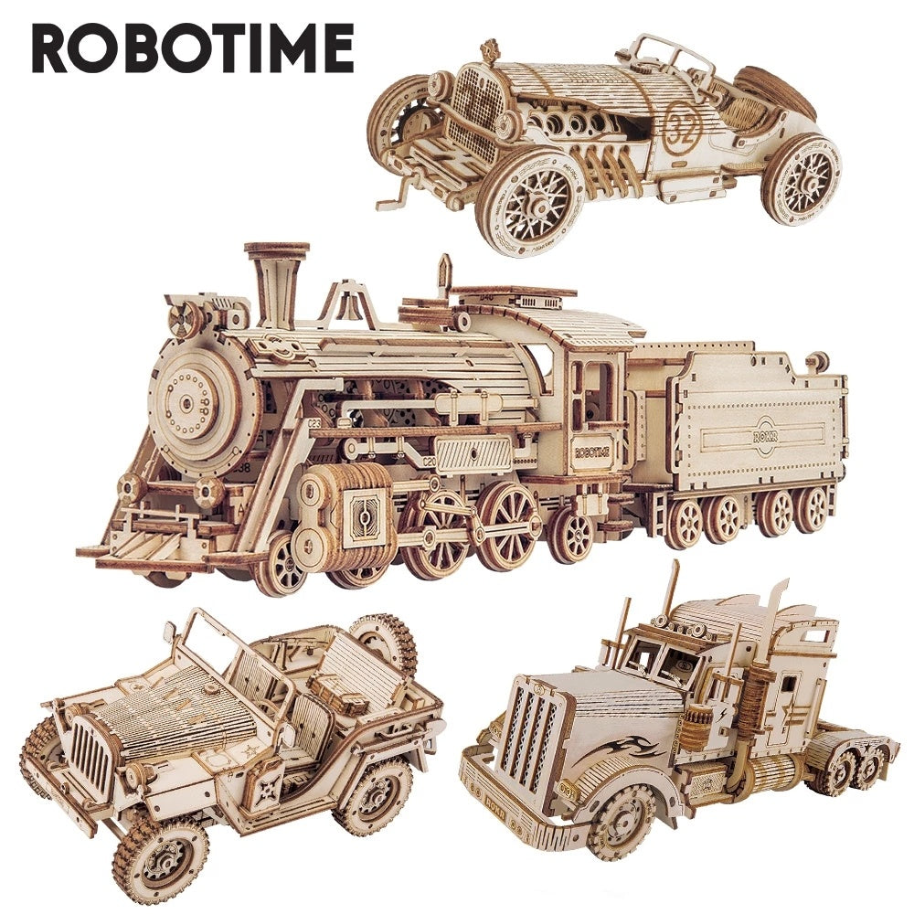 Robotime ROKR 3D Wooden Train Puzzle