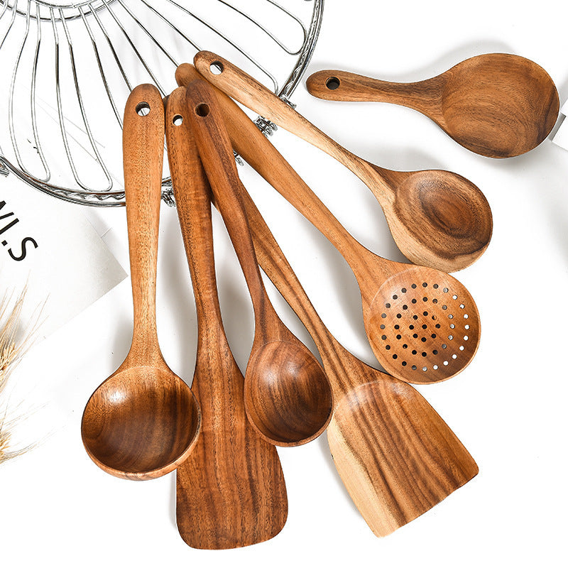 Teak Natural Wood Cooking Utensils