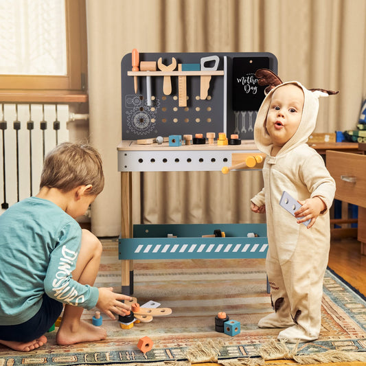 Wooden Tool Bench For Kids
