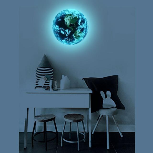 Glow In The Dark 3D Earth Wall Sticker