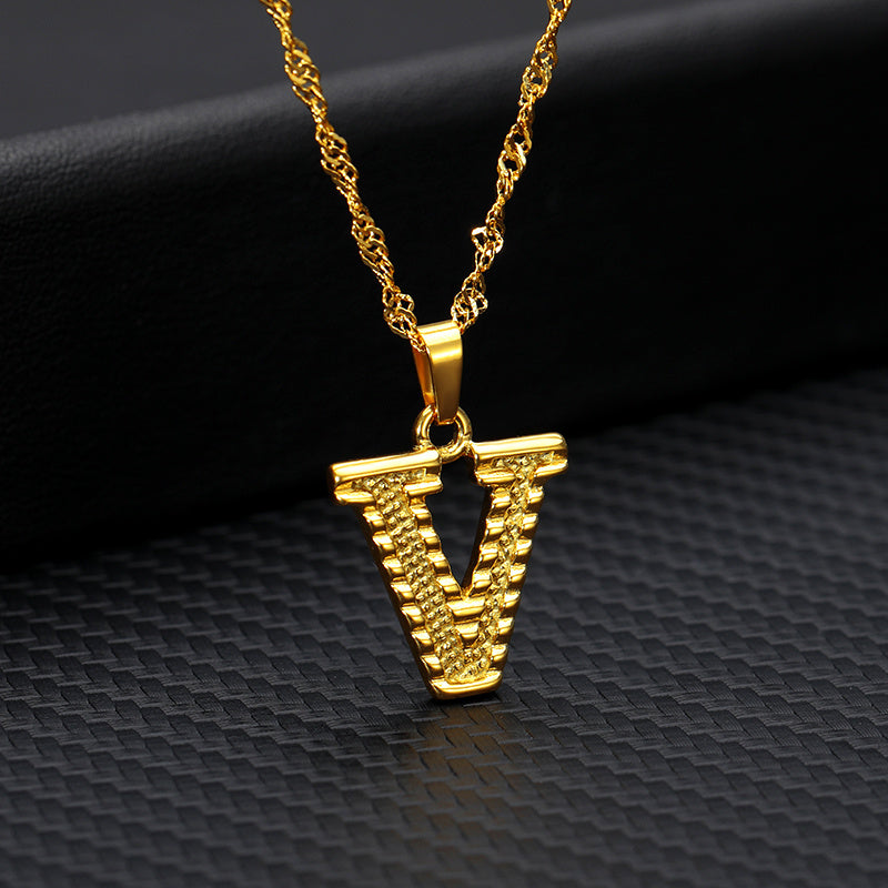 Gold-plated pendant necklace