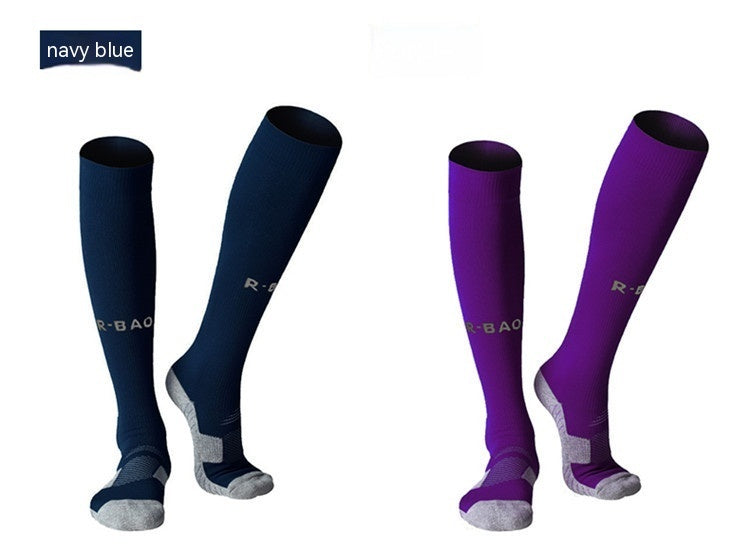 Towel Bottom Long Soccer Socks Ankle Support and Protection