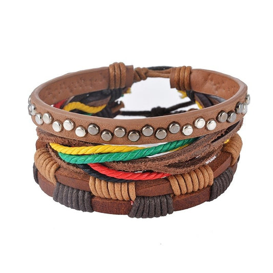 Leather Multilayer Bead Bracelet