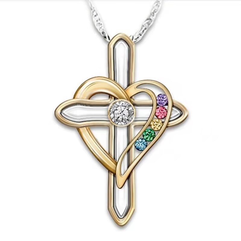Cross Love  Pendant Alloy Clavicle Chain