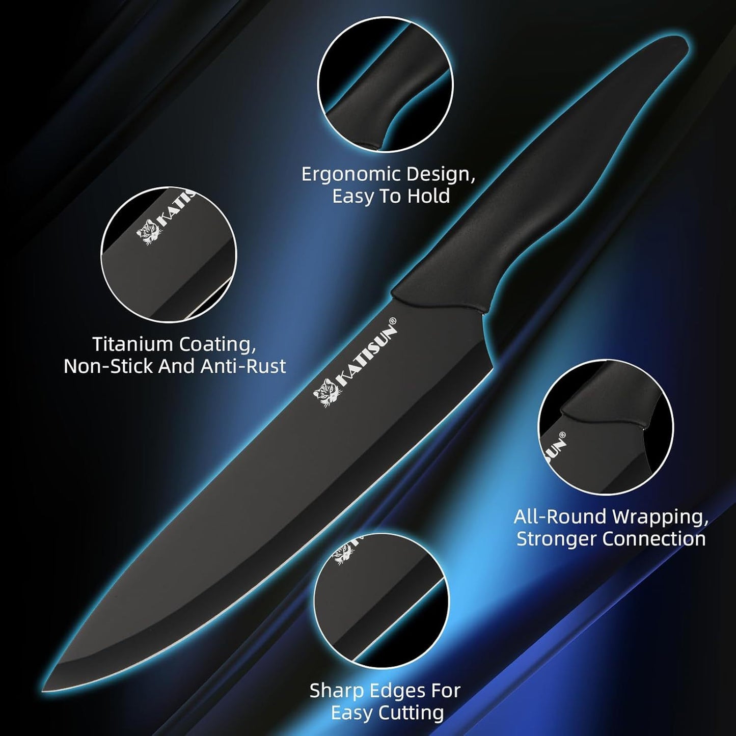 German High Quality Stainless Steel 16 Piece Kitchen Knife Set With Cutting Board