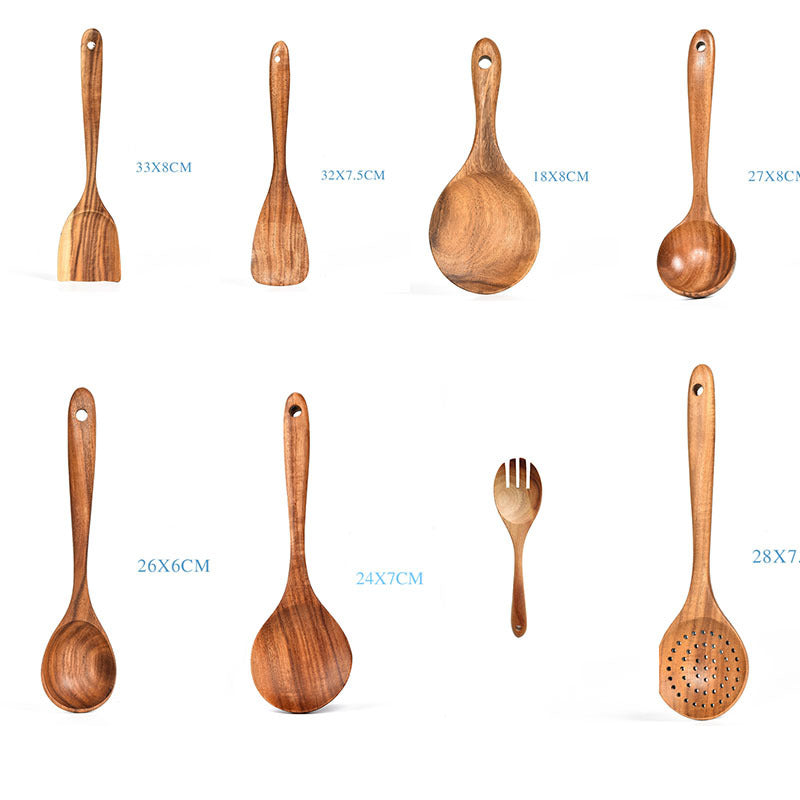 Teak Natural Wood Cooking Utensils