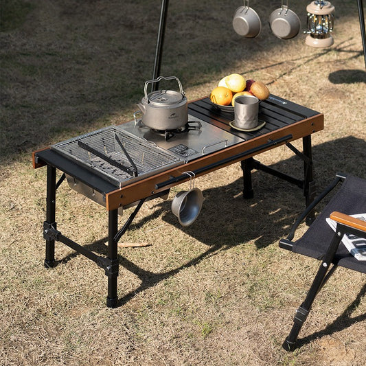 Outdoor Folding Camping Beech Wood Table