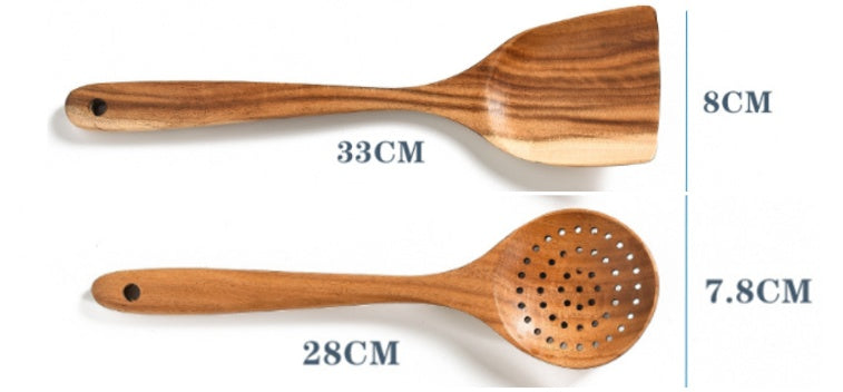 Teak Natural Wood Cooking Utensils