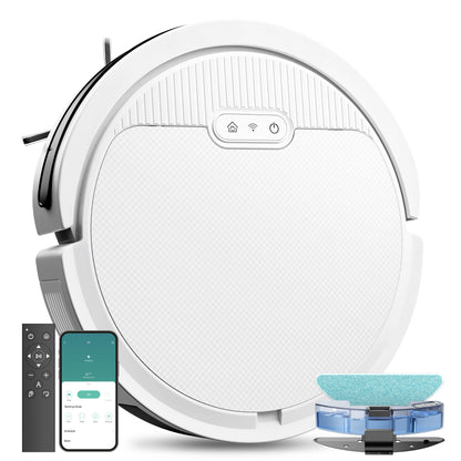 Robot Vacuum And Mop, 3 In 1 Combo Cleaner For Home With Pet Hair And Hard Floor