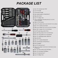 Socket And Ratchet Wrench Toolbox, 171 or 216pc Set