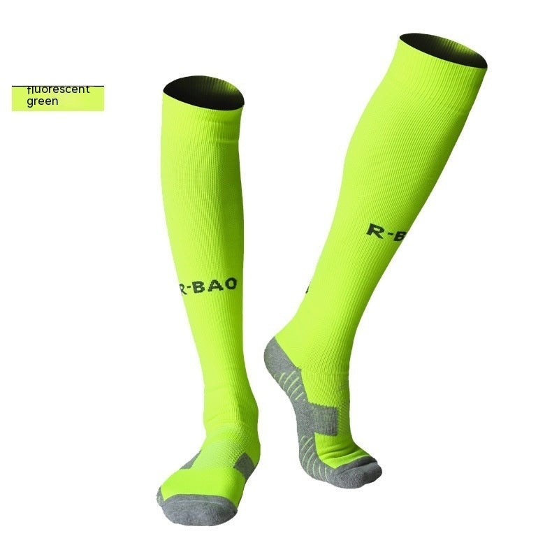 Towel Bottom Long Soccer Socks Ankle Support and Protection