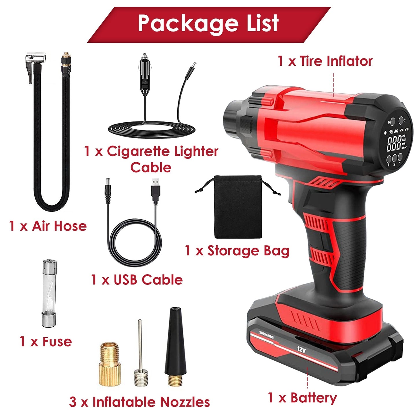 150PSI Cordless Car Tire Inflator