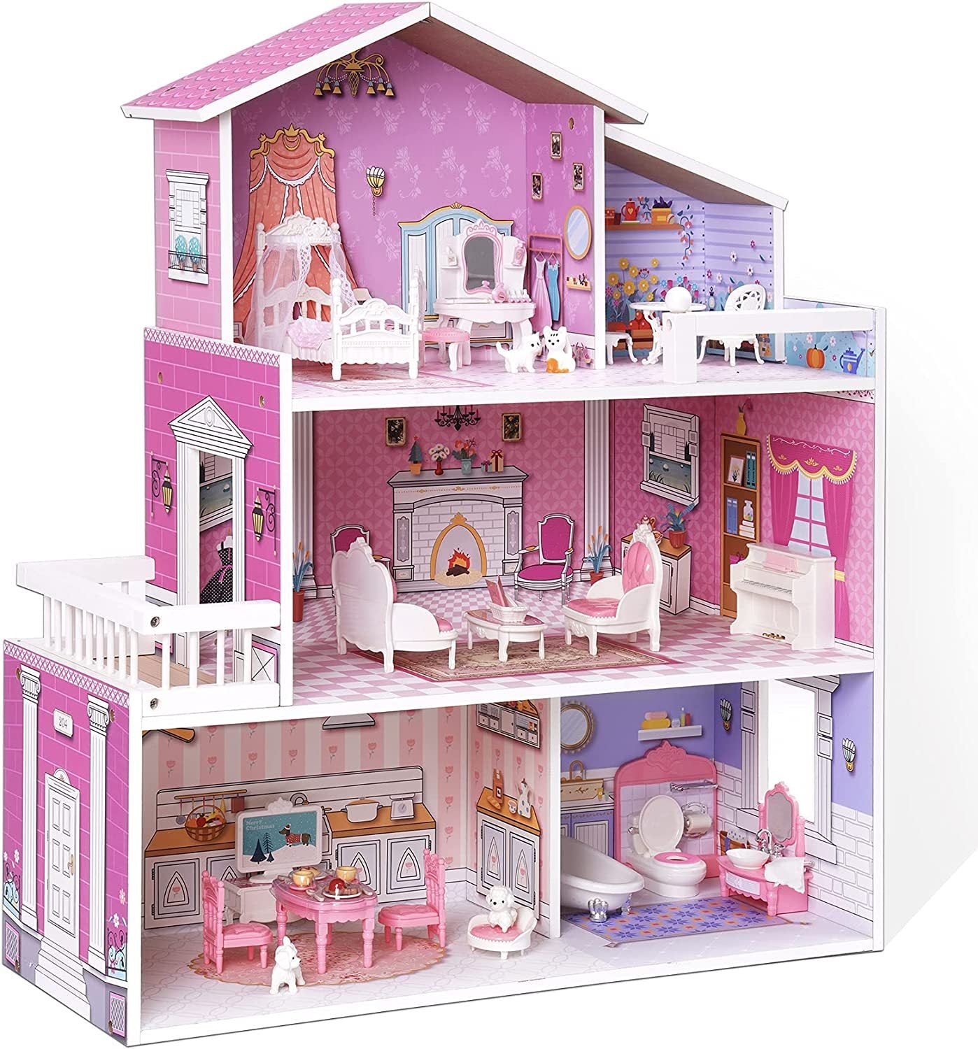 ROBOTIME Wooden Dollhouse