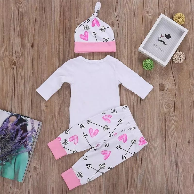 4PCS Newborn Kids Baby Girl Romper Outfits