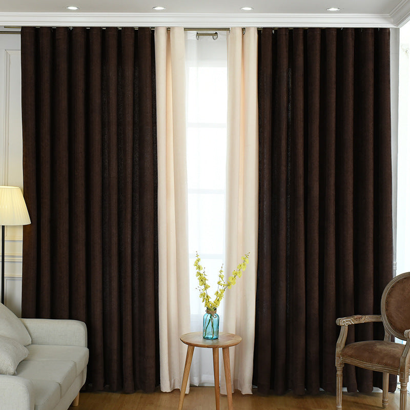 Solid Chenille Curtain High Shading