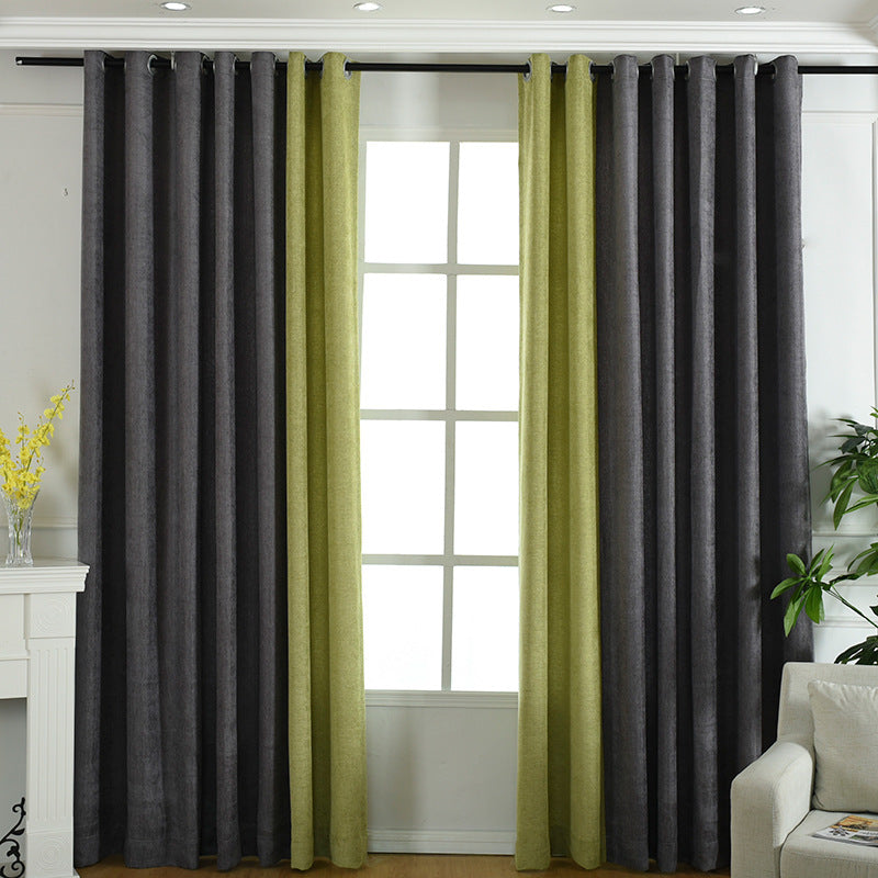 Solid Chenille Curtain High Shading