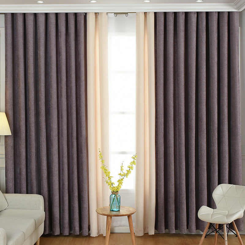 Solid Chenille Curtain High Shading