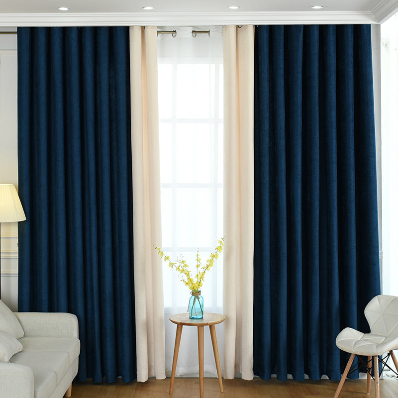 Solid Chenille Curtain High Shading