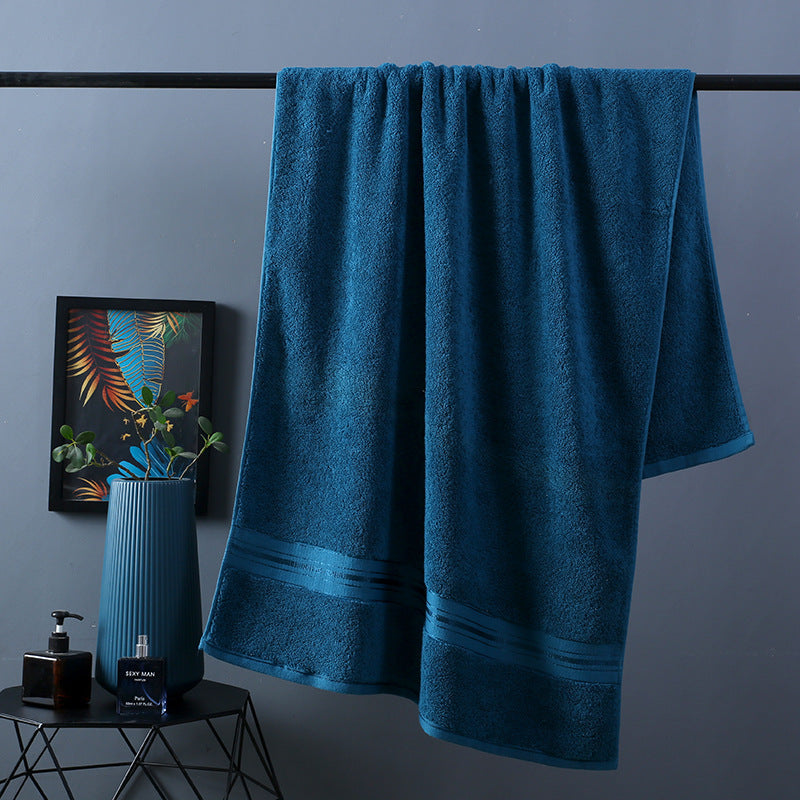 Pure Color Thick Cotton Bath Towel