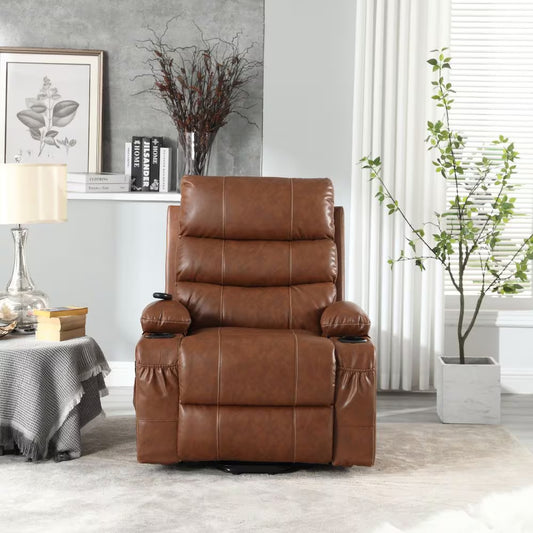 21 Inch Seat Width, Large-sized Electric Lift Recliner, 8-point Vibration Massage and Heating