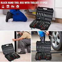 Socket And Ratchet Wrench Toolbox, 171 or 216pc Set