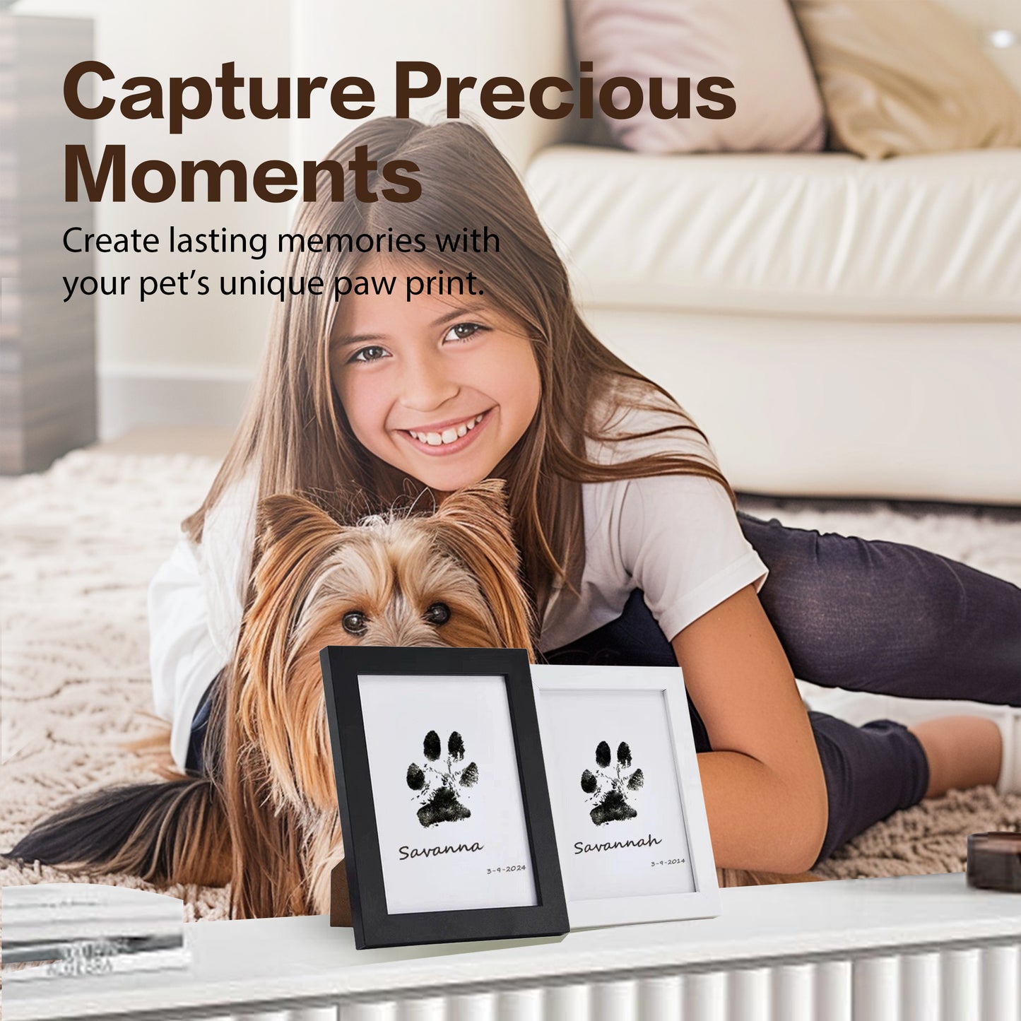 Pet Paw Printing Memorial Frame Kit