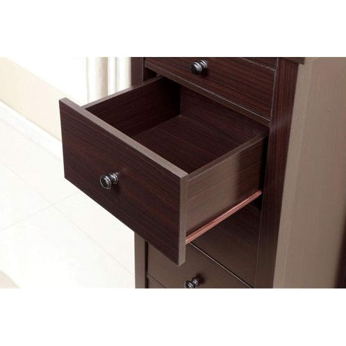 Transitional Espresso Compact Design 5-Drawer Chest