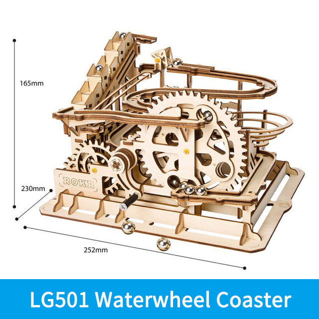 3D Wooden Puzzle Roller Coaster