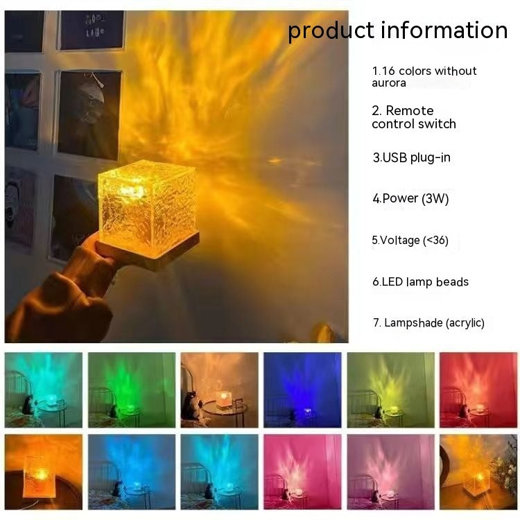 16 Color LED Water Ripple Ambient Night Light