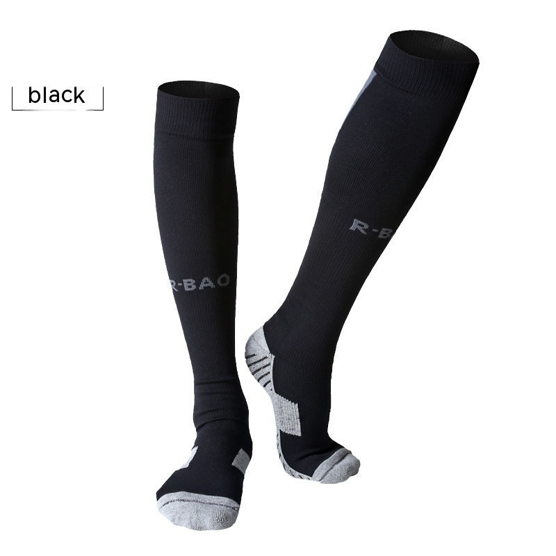 Towel Bottom Long Soccer Socks Ankle Support and Protection