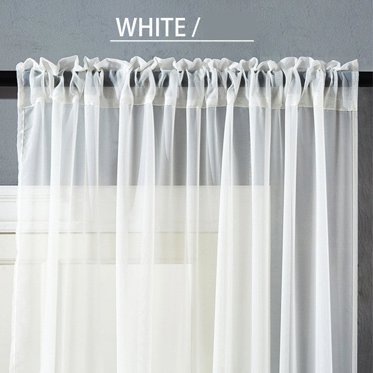 Modern And Simple Pure Color Cotton And Linen Window Sheer