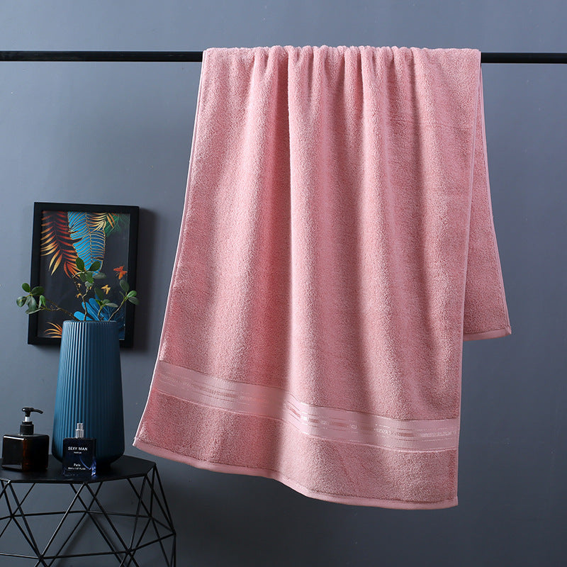 Pure Color Thick Cotton Bath Towel