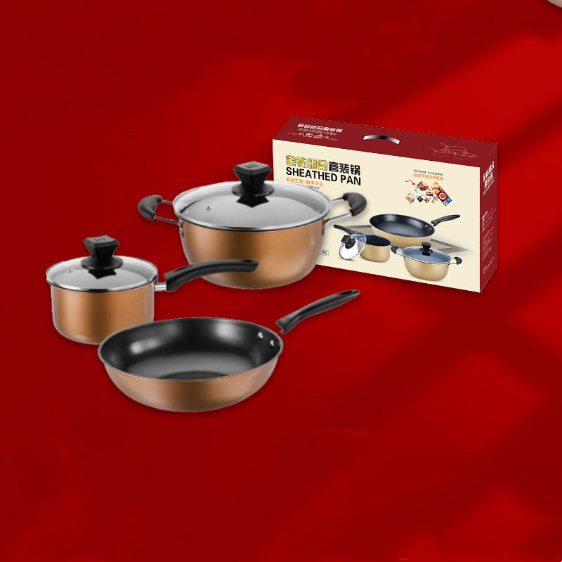 Set of 3 Kitchen Cooking Pots