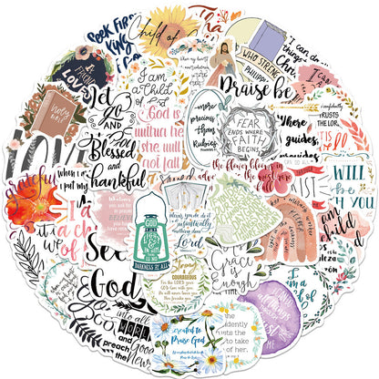 52 Jesus Phrase Bible Doodle Stickers