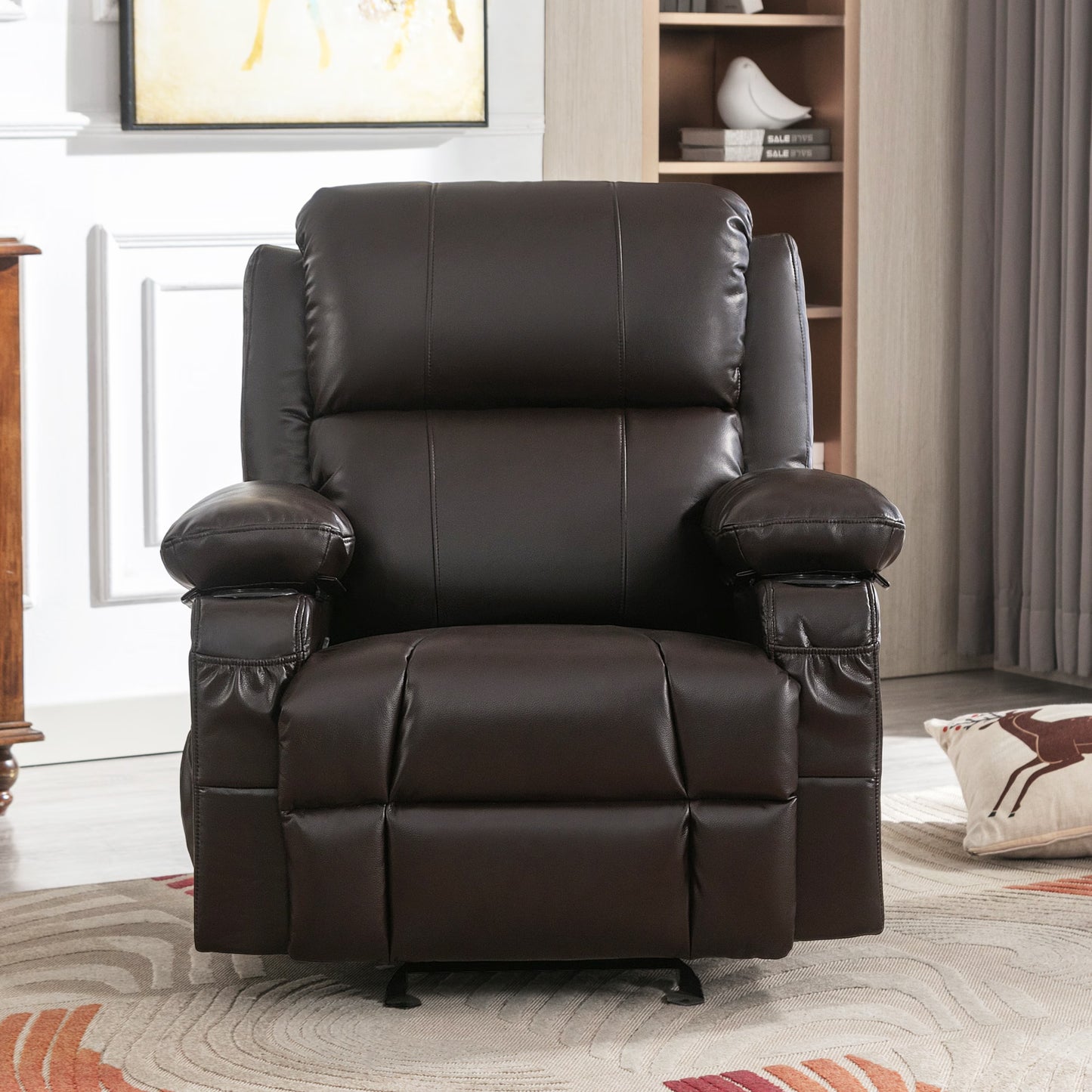 Reclining Rocking Chair w/ Heat and Massage