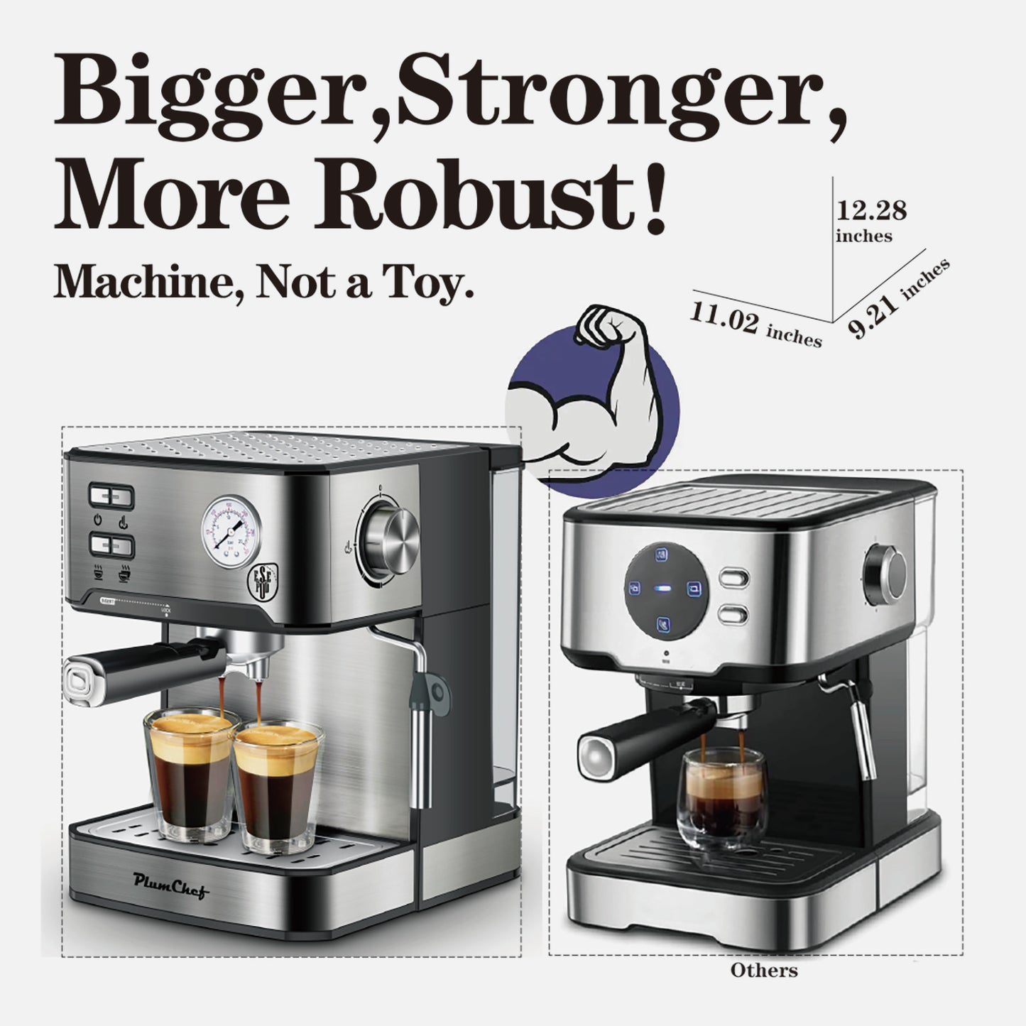 Professional Espresso Machine with Milk Frother