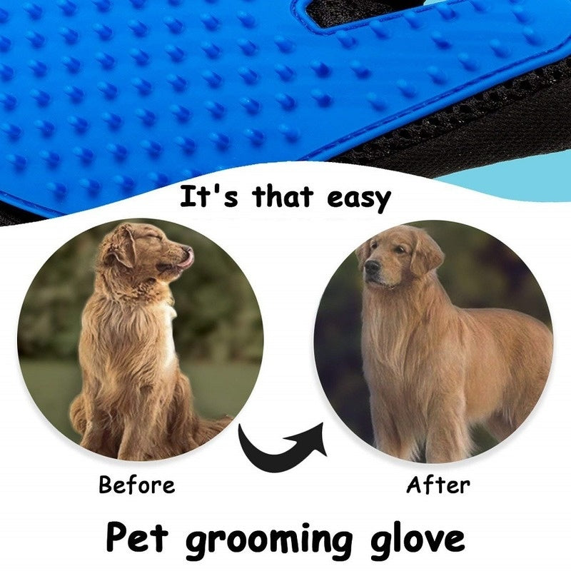 Cat Grooming Glove For Cats Wool Glove Pet Hair Deshedding Brush Comb Glove For Pet Dog Cleaning Massage Glove For Animal Sale