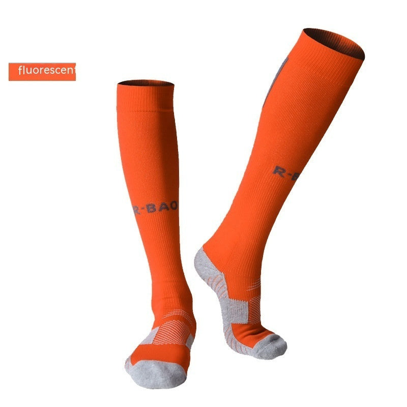 Towel Bottom Long Soccer Socks Ankle Support and Protection