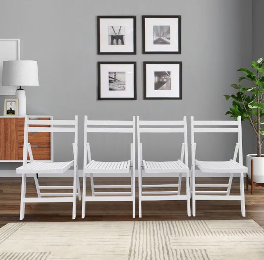 Slatted Wood Folding Chairs