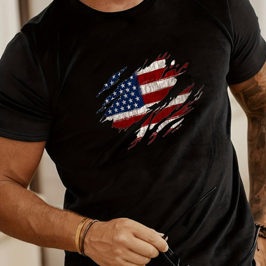American Flag Print T-shirt