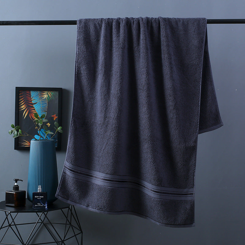 Pure Color Thick Cotton Bath Towel