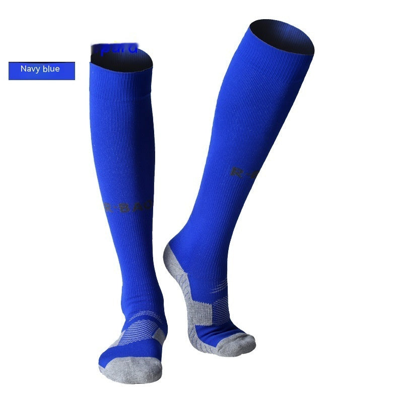 Towel Bottom Long Soccer Socks Ankle Support and Protection