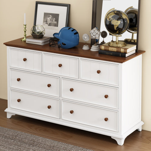 Wooden Captain Seven-Drawer Dresser