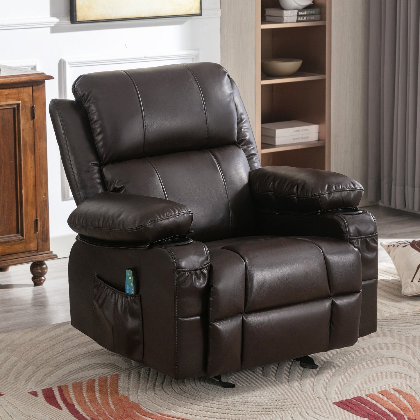 Reclining Rocking Chair w/ Heat and Massage