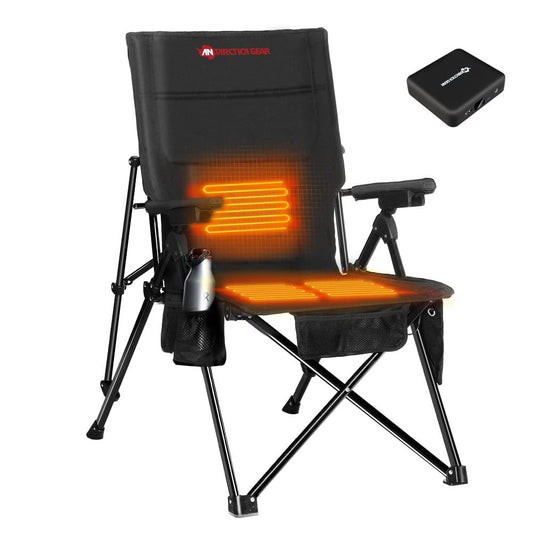 Antarctica Gear Heated Camping Chair With 12V 16000mAh Battery Pack