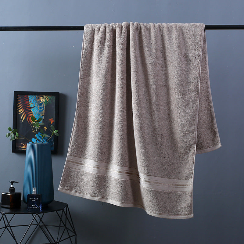 Pure Color Thick Cotton Bath Towel